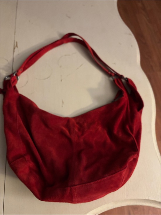 Handbags - Red Suede Hobo Shoulder Bag - Women Free People